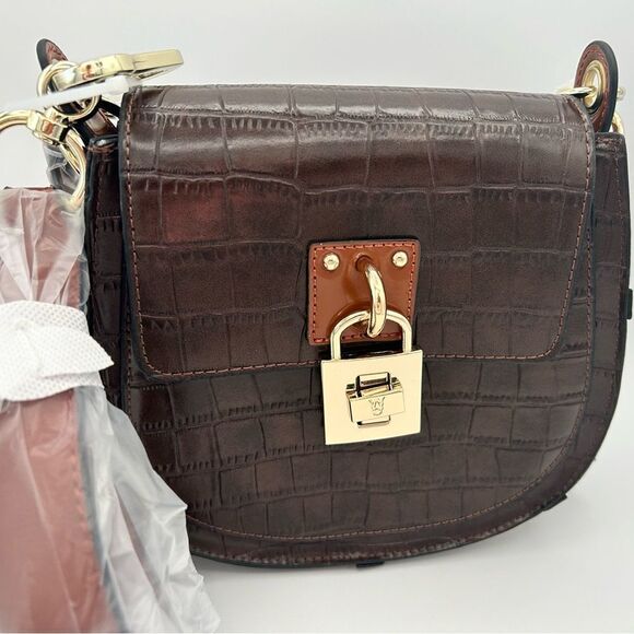 Steve Madden brown faux croc crossbody. New with tags! - Picture 1 of 7